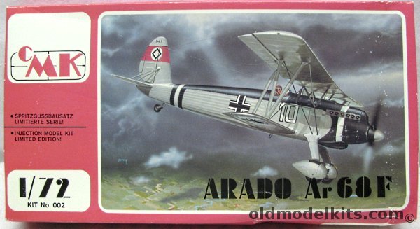 CMK 1/72 Arado Ar-68F - Luftwaffe 2/I JG 135 Aircraft #10 or Luftwaffe Training Squadron, 002 plastic model kit